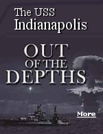 The USS Indianapolis, with 1,196 sailors and Marines aboard, was hit by two of six torpedoes fired by a Japanese submarine. The 610-foot-long heavy cruiser was chopped into three sections, and all were sinking.
